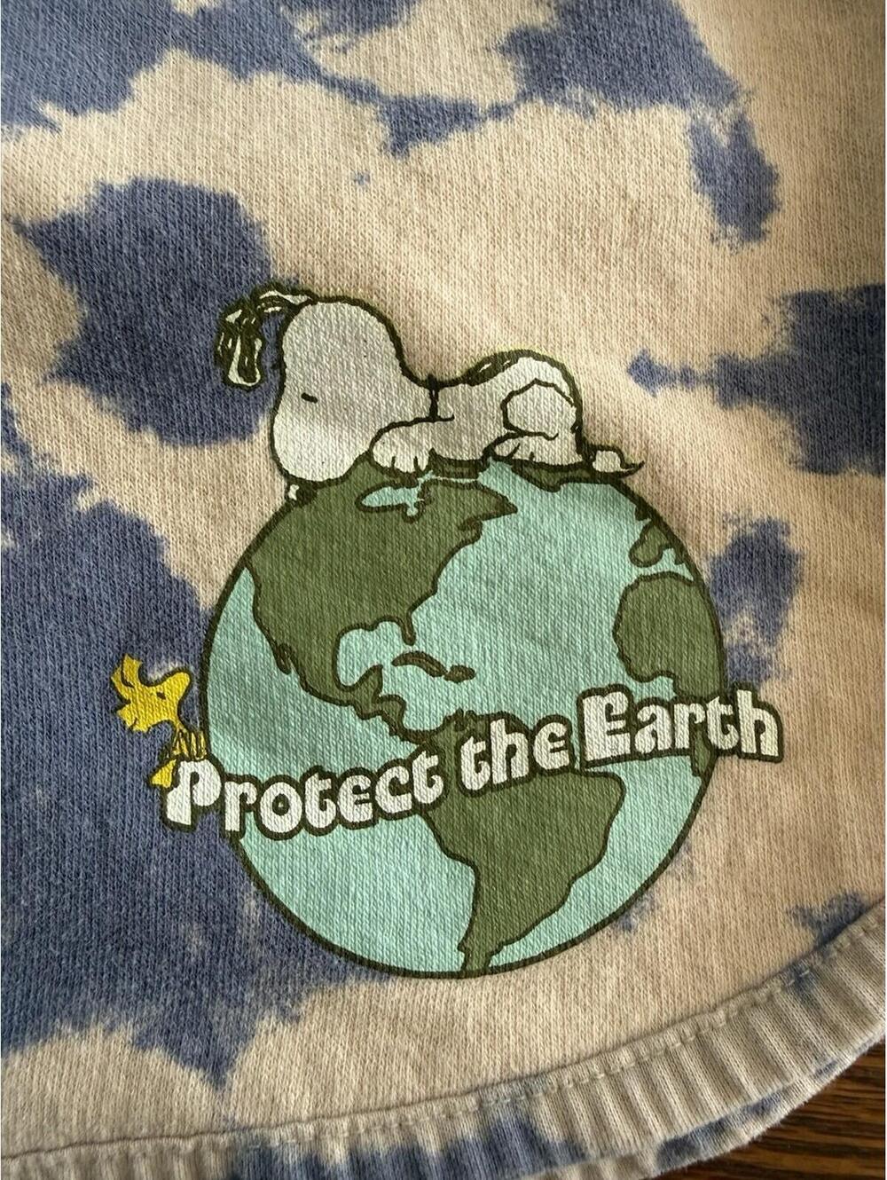 Peanuts Snoopy Shirt And Shorts Set Size Medium Earth Day 100% Cotton - Picture 5 of 9
